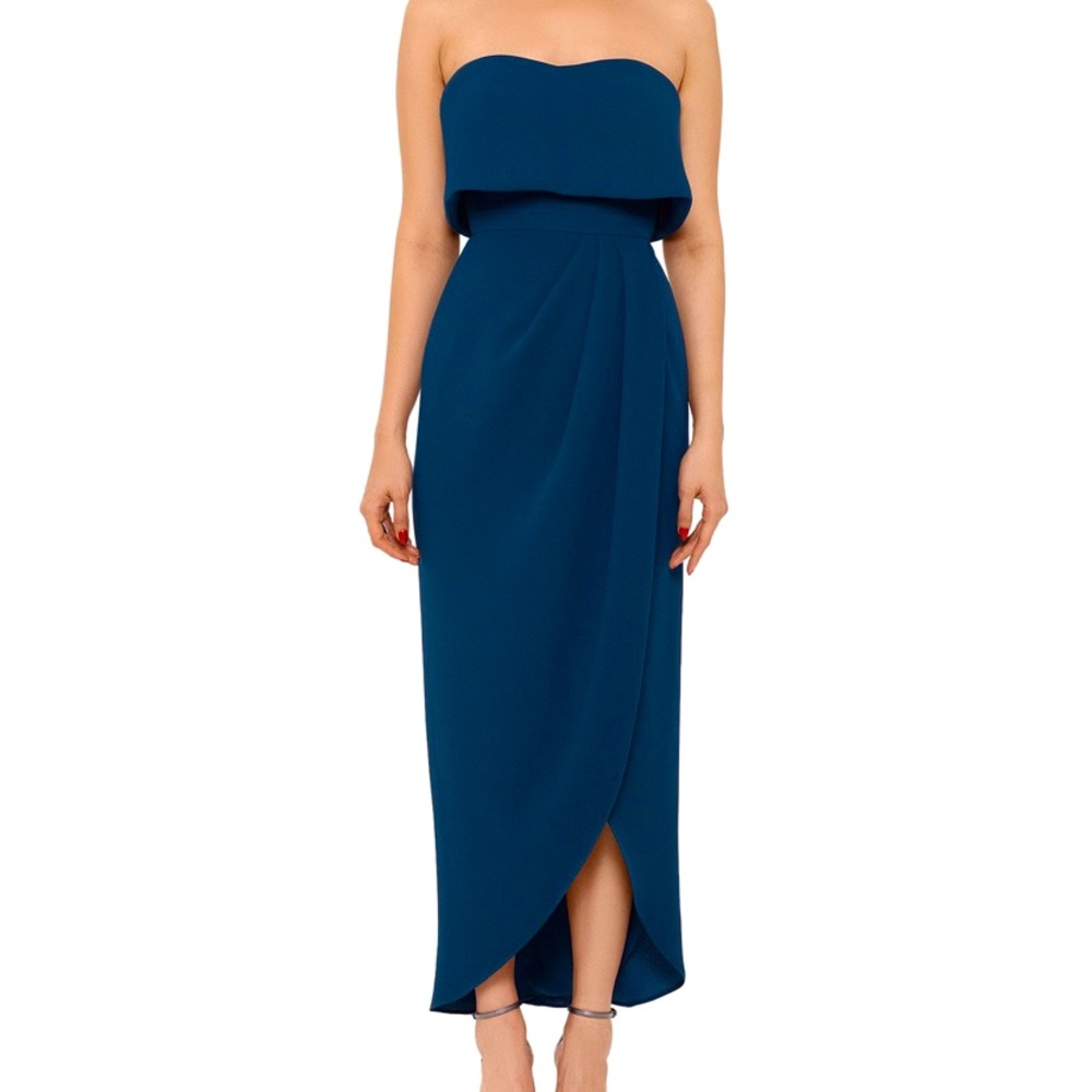 Strapless Tulip Skirt Gown